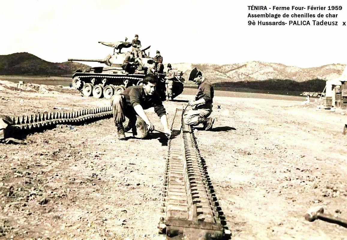 1573- Tenira - Ferme Four - Assemblage chenilles de char - 1959.JPG